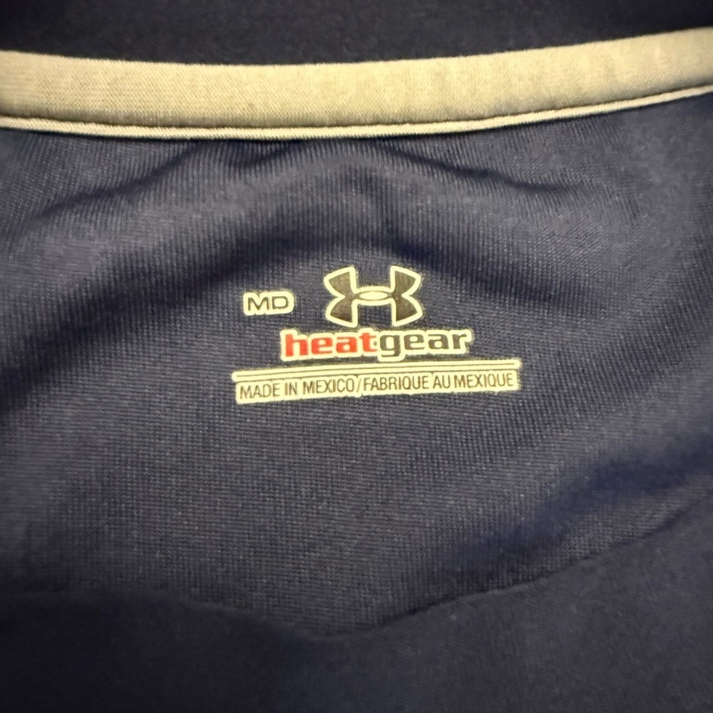 Under Armour HeatGear Shirt Mens Medium Navy Blue Long Sleeve Compression - Picture 5 of 9